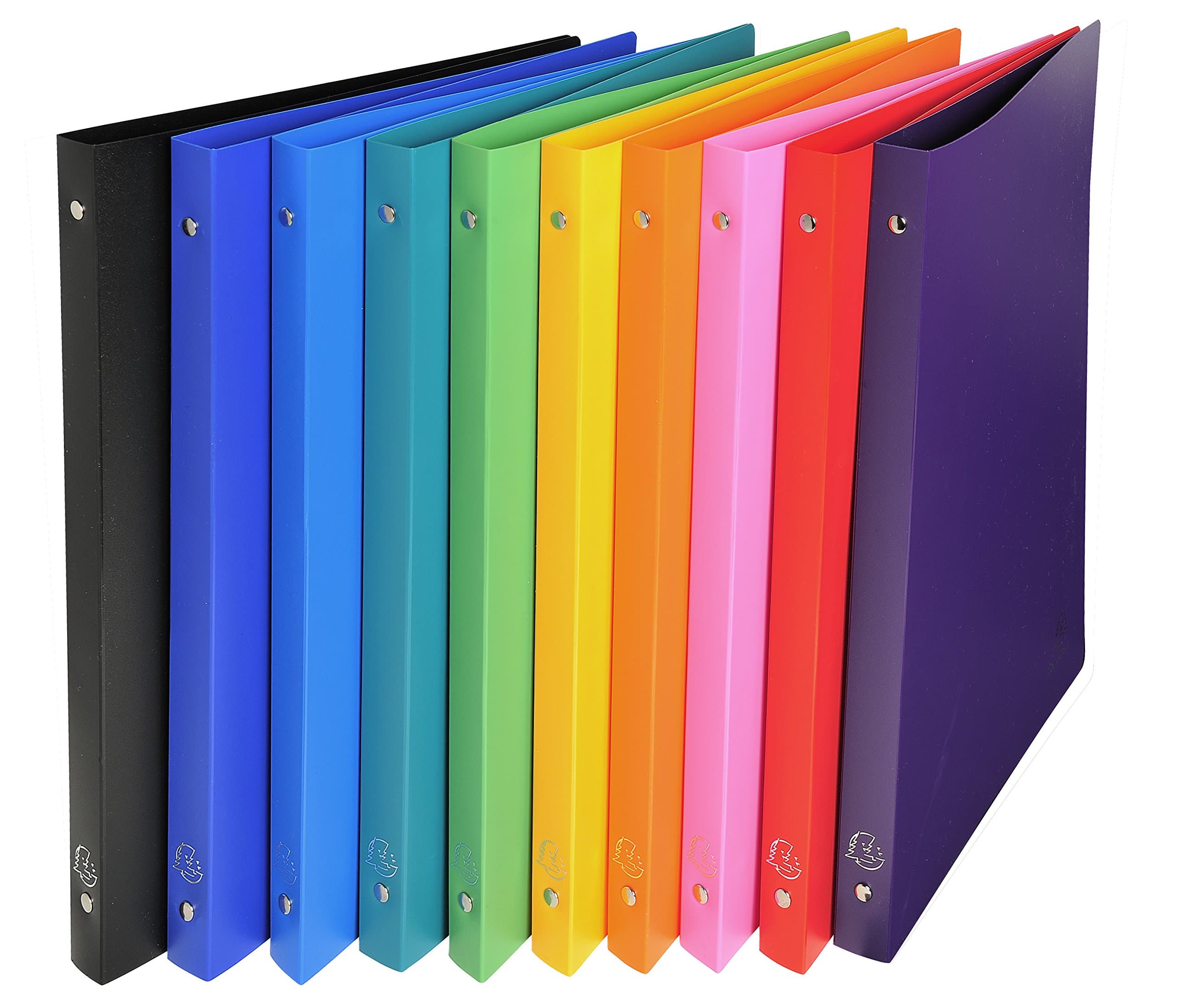 Opaque PP Flexible Covers Ring Binder, A4, 4 Rings, 20mm Spine - Assorted Colours, Pack of 20