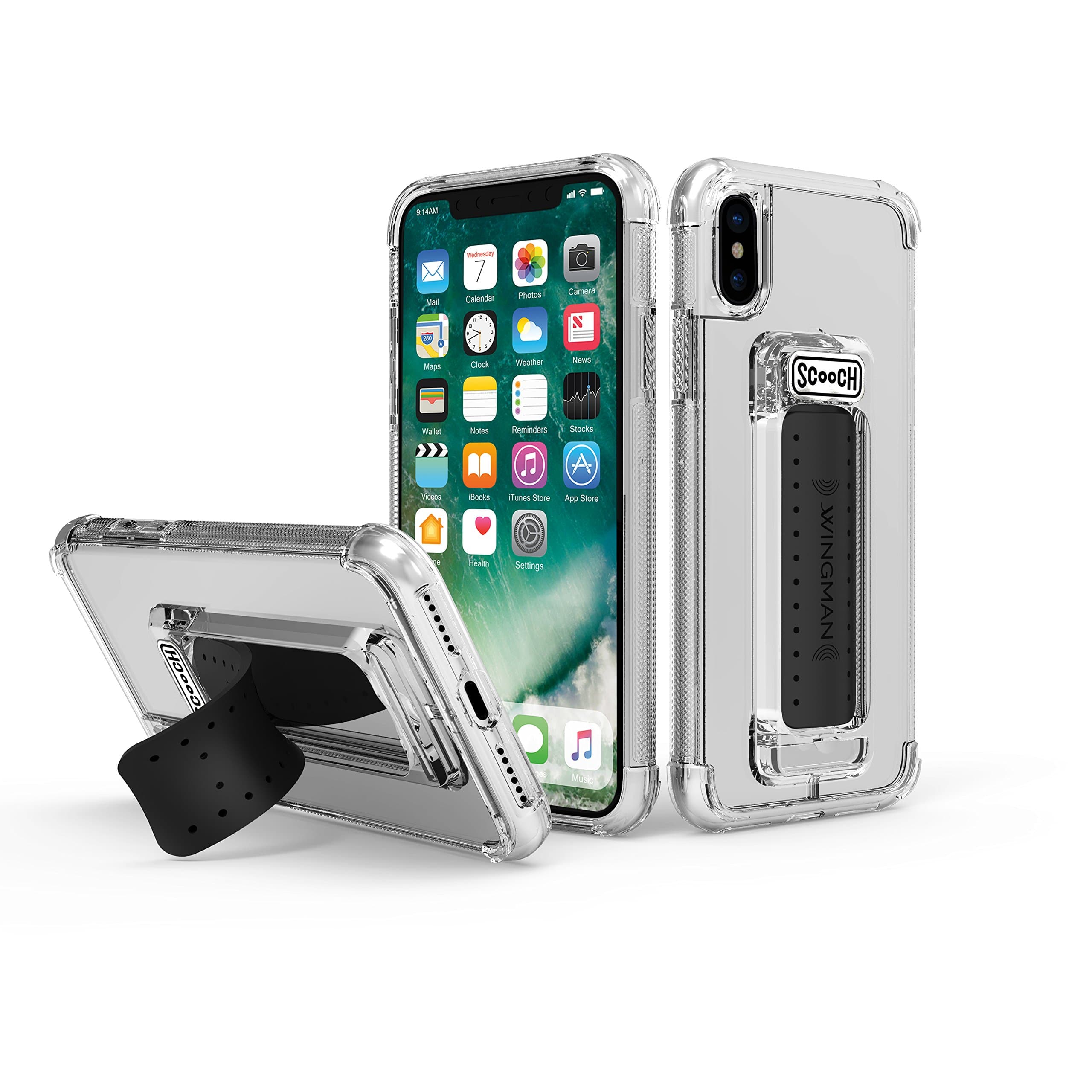 SCOOCHWingman Case for iPhone Xs (Also fits iPhone X) (Clear)
